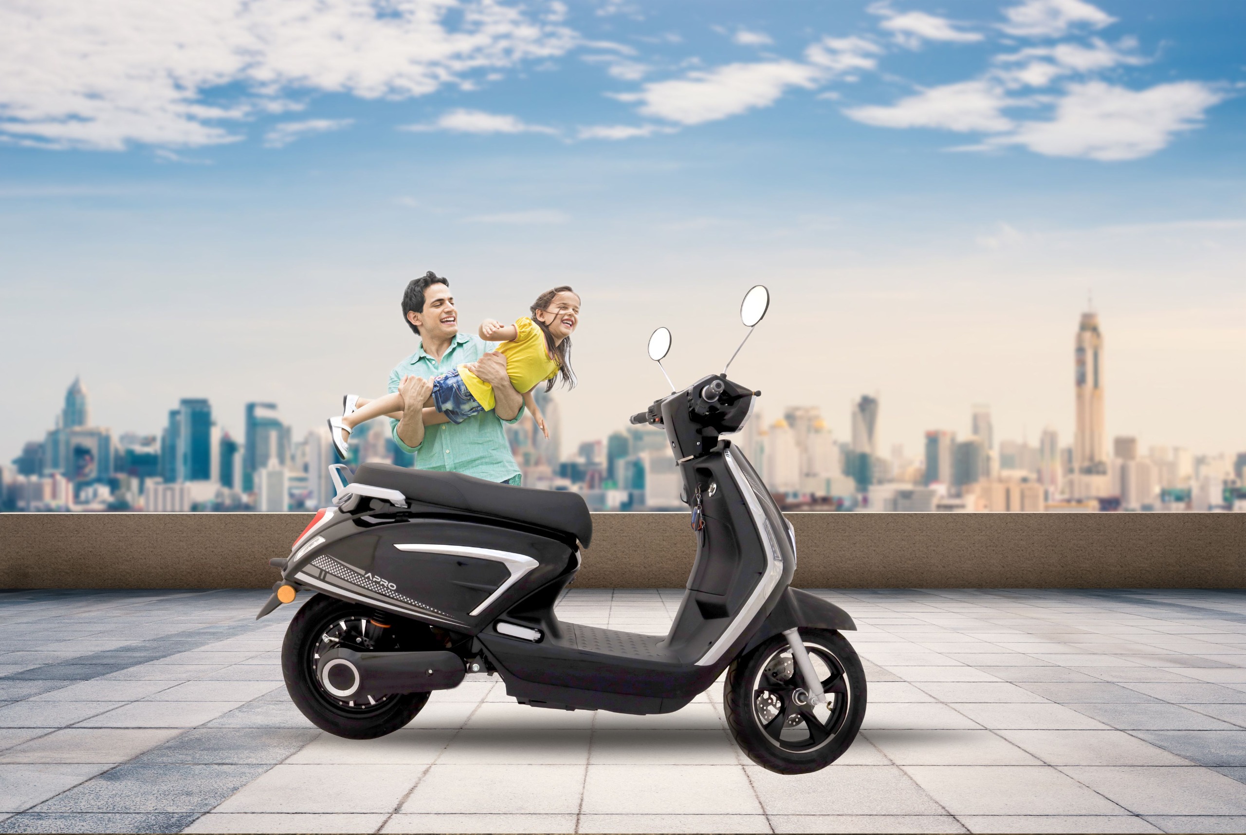 Electric scooter background